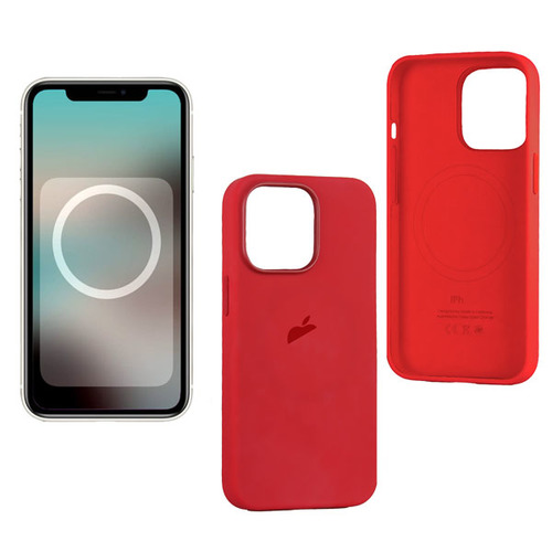 Накладка Goodcom Silicon Case iPhone 13 Pro (MagSafe + анимация NFC) Red фото 