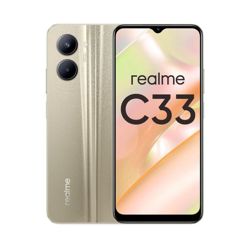 Телефон Realme RMX3624 C33 32Gb Ram 3Gb Sandy Gold фото 